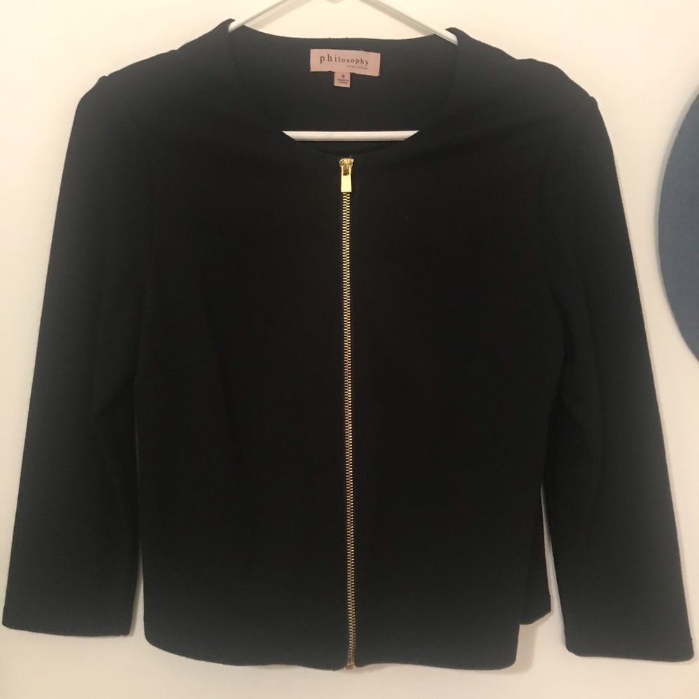 Black Zip Front Jacket